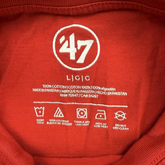 St Louis Cardinals Shirt Mens Large L Red Long Sleeve '47 MLB Baseball - Picture 9 of 11